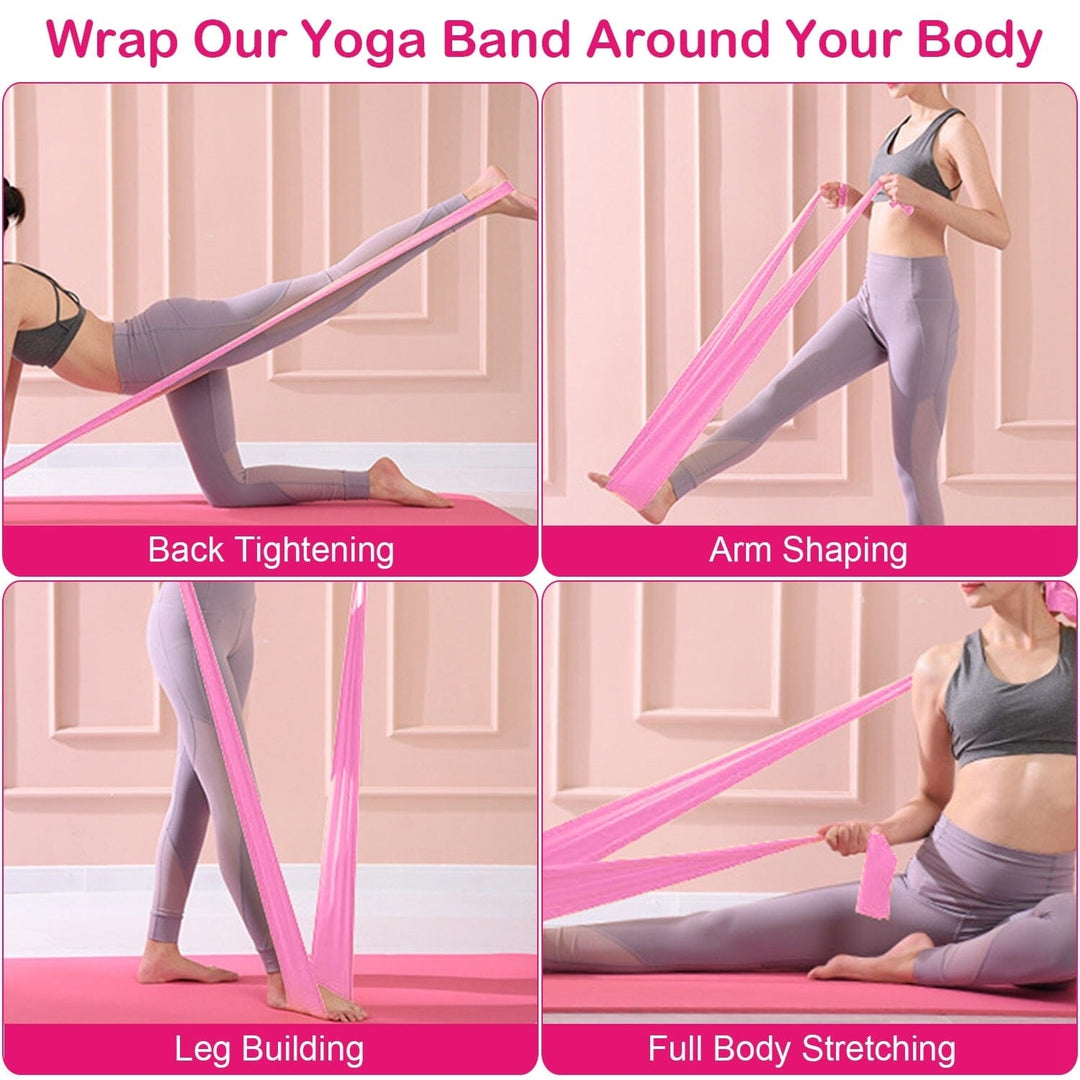 Yoga Resistance Band 3 Sets Non-Toxic Skin-Friendly Image 7