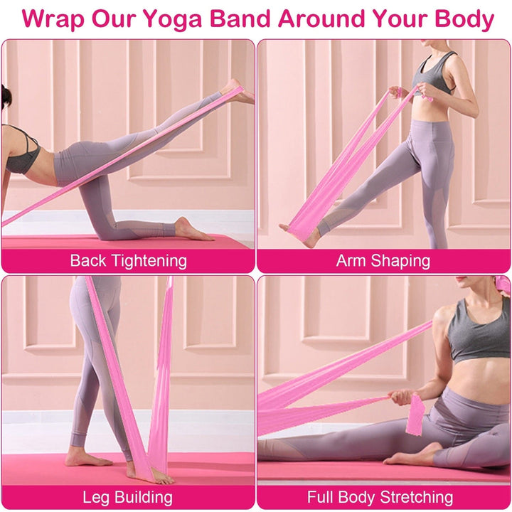 Yoga Resistance Band 3 Sets Non-Toxic Skin-Friendly Image 7