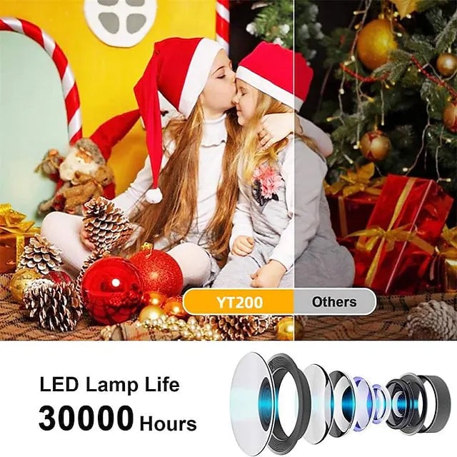 YT200 LED Projector Mini Handheld Image 4