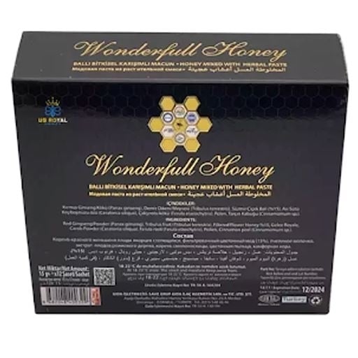 Wonderful Honey for Men - 12 x 15 Gram Sachets Bee (Black) Image 4