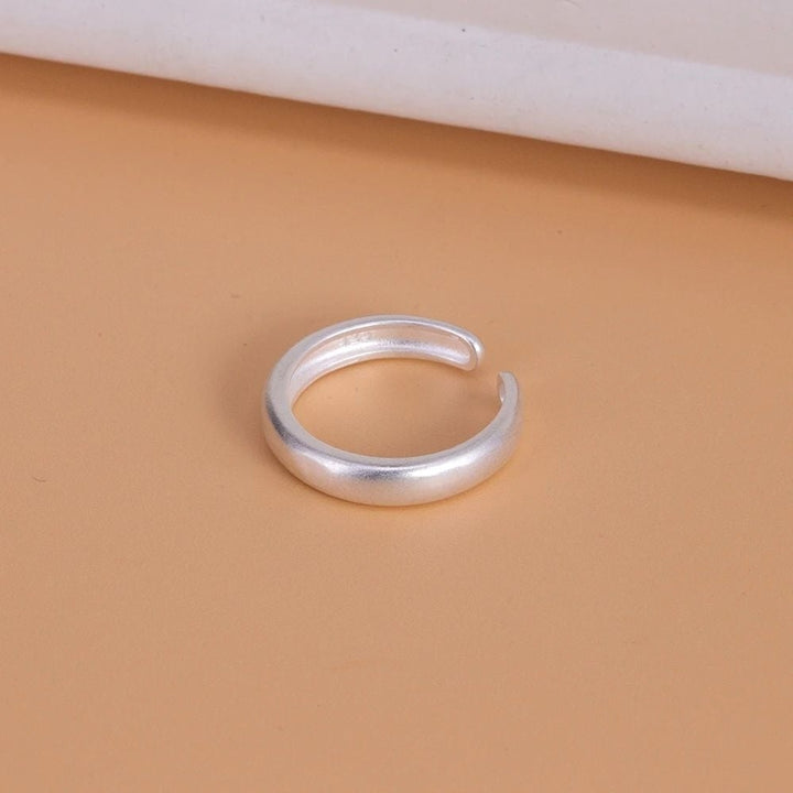 925 Sterling Silver Handmade Cross Ring  Irregular Water Droplets Design Simple Retro Style for Women Image 4