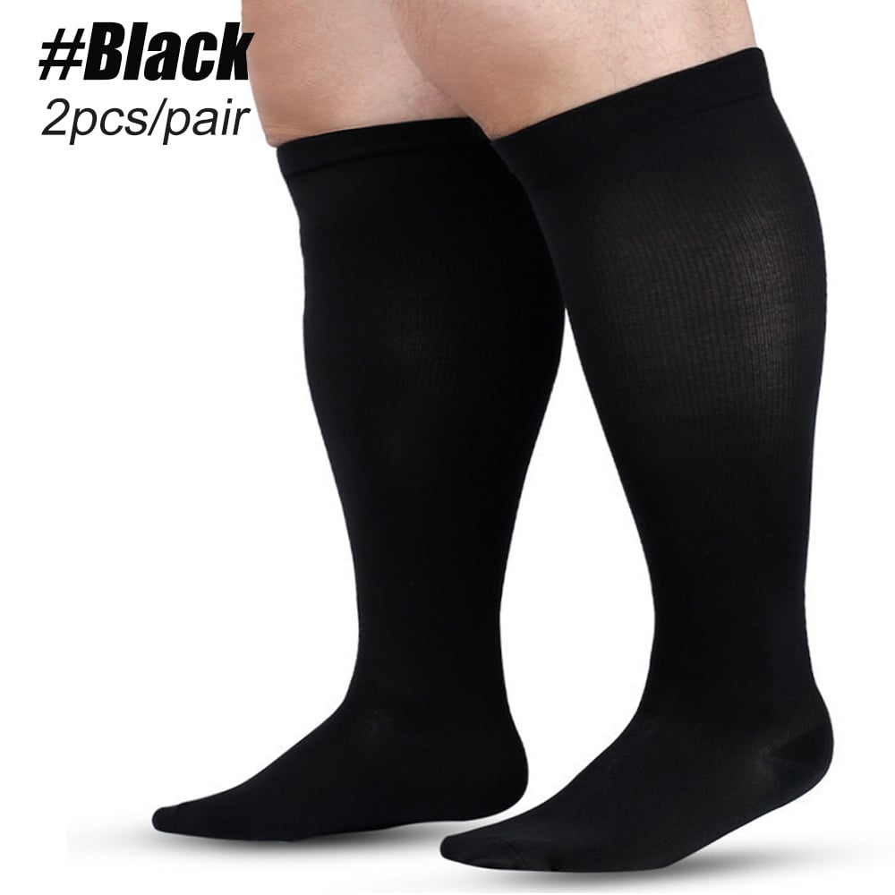 1Pair Plus Size Compression Socks for Women and Men Wide Calf 20-30mmhg Extra Large Knee High Support for Circulation Image 10