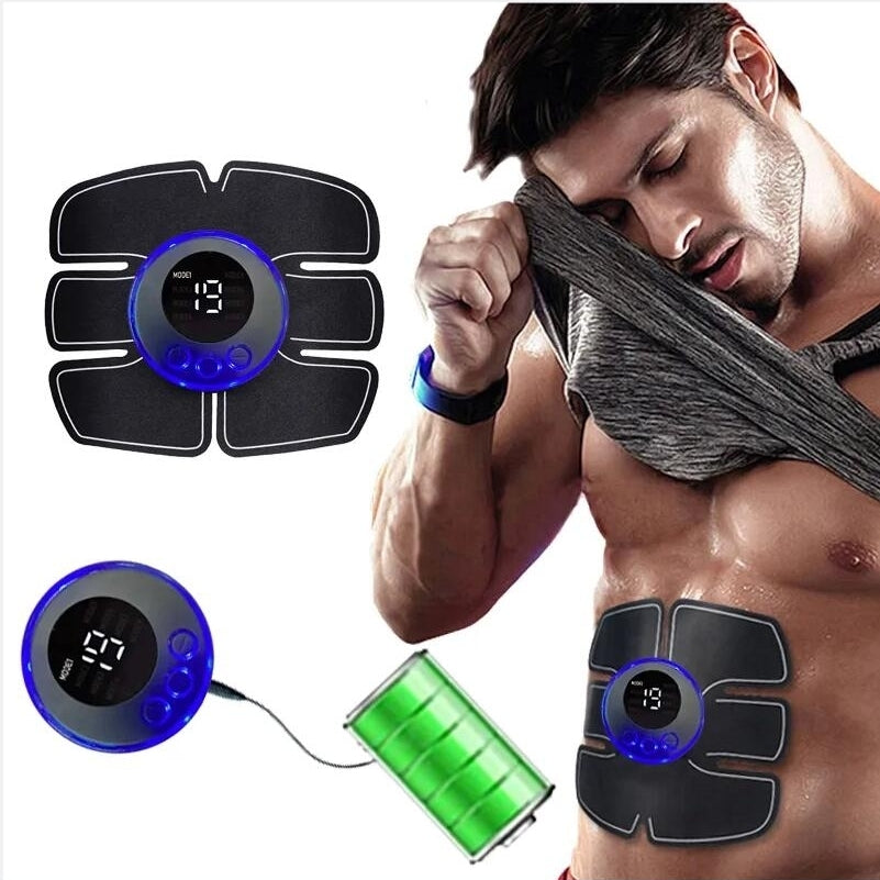 EMS Abdominal Muscle Stimulator Fitness ABS Arm Training Patches Muscle Exercise Instrument USB Charging Home Men Image 2