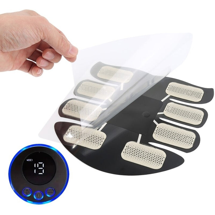 EMS Abdominal Muscle Stimulator Fitness ABS Arm Training Patches Muscle Exercise Instrument USB Charging Home Men Image 4