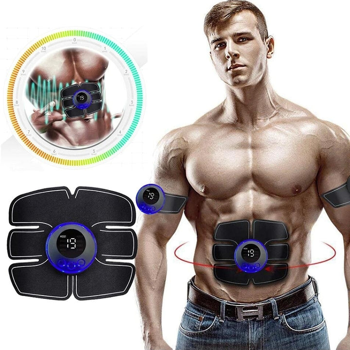 EMS Abdominal Muscle Stimulator Fitness ABS Arm Training Patches Muscle Exercise Instrument USB Charging Home Men Image 6