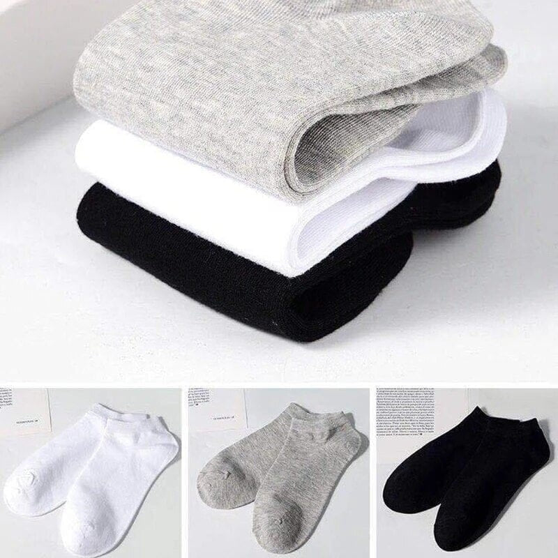 10-Pairs: Womens Solid Color Ankle Socks Image 7