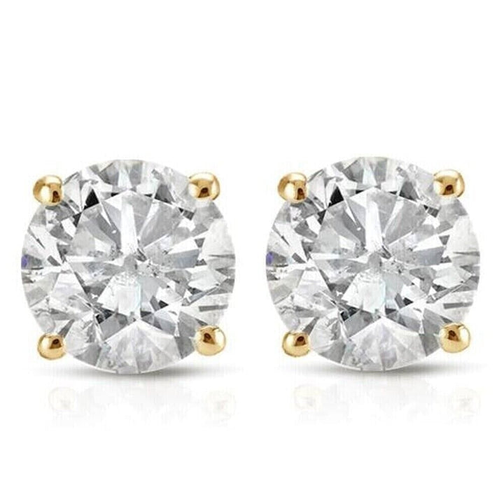 0.25 Ct T.W. Natural Diamond Studs in 14k White or Yellow Gold Image 1