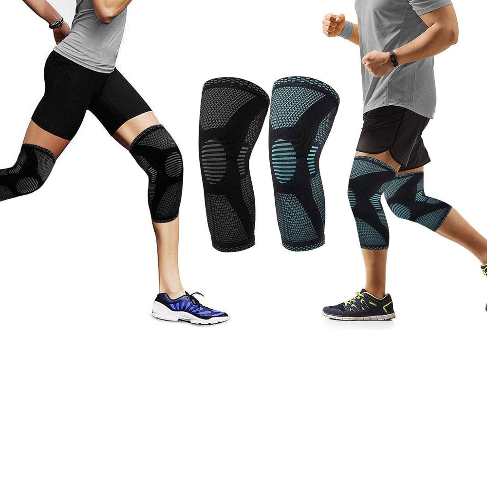 1-Pair: Support And Recover Knee Compression Sleeve Brace With Gel Grip Image 2