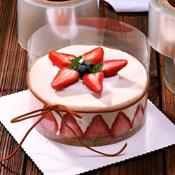 1-Roll: Transparent Cake Wrap Decorative Film Image 3