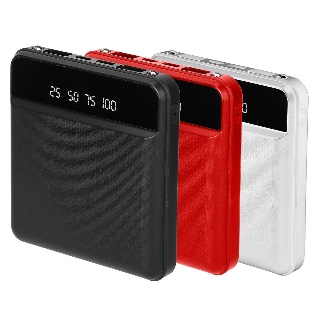 10000 mAh Portable Powerbank Mini with Dual USB Ports LCD Display Image 1