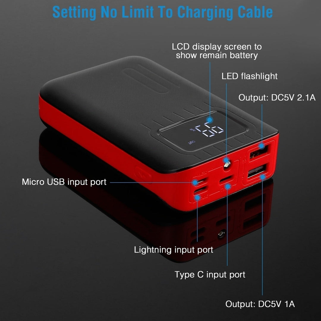 10000 mAh Portable Powerbank Dual USB Charger Port with LCD Display Image 8