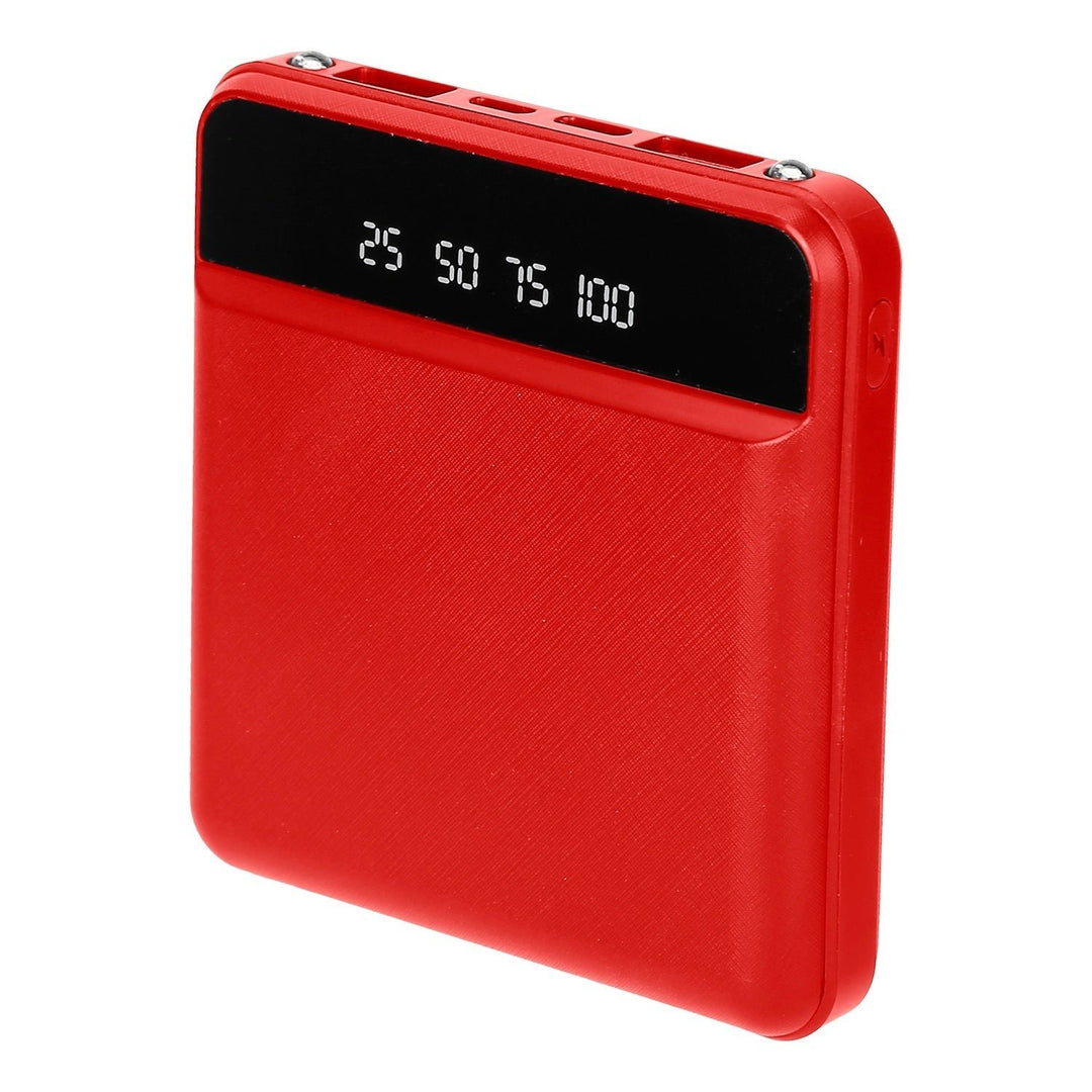 10000 mAh Portable Powerbank Mini with Dual USB Ports LCD Display Image 3