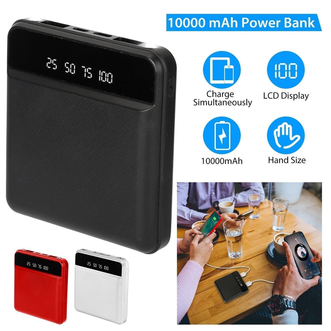 10000 mAh Portable Powerbank Mini with Dual USB Ports LCD Display Image 10