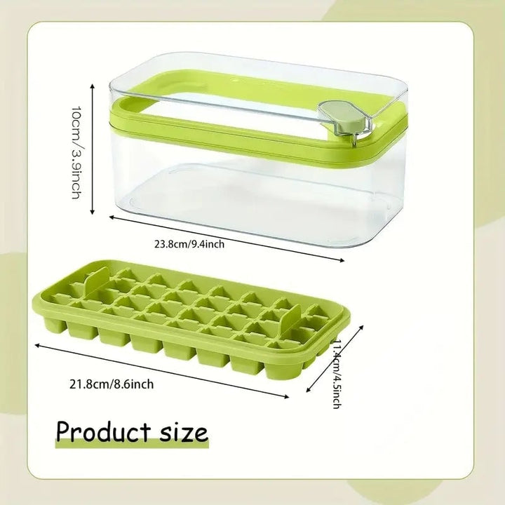 101oz. Ice Cube Tray Set - 64 Pcs Silicone Ice Cube Tray With Lid and Bin Image 6