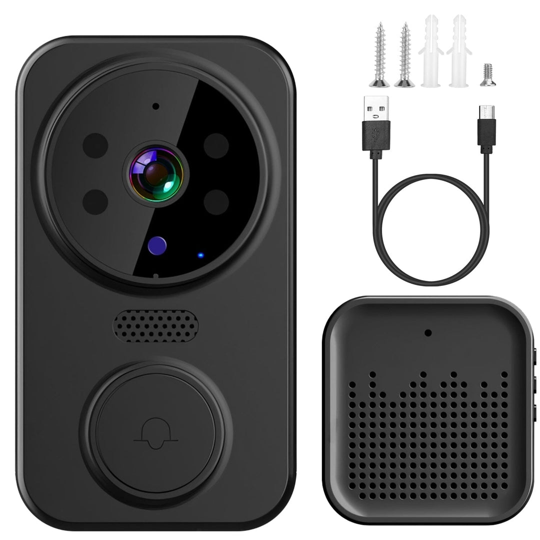 1080P WiFi Security Doorbell Camera 2-Way Audio Free Cloud Storage Image 2