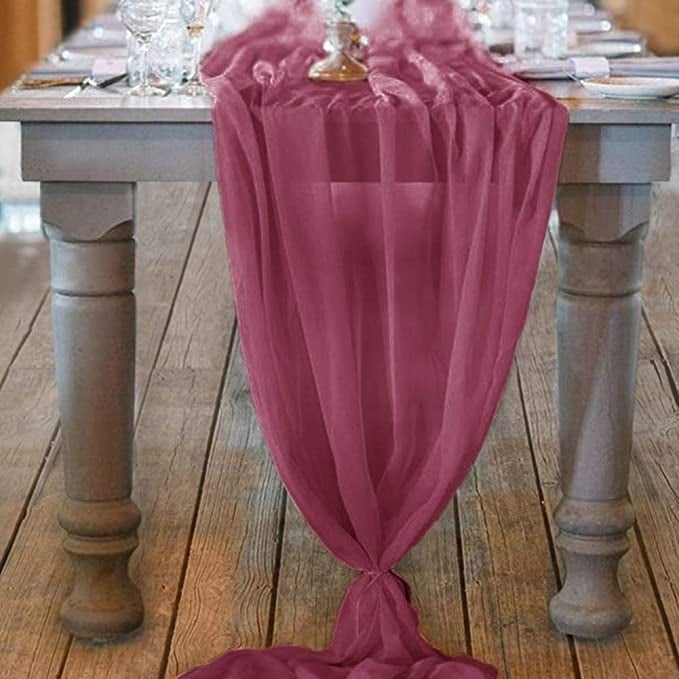 10Ft. Chiffon Table Runner Image 2