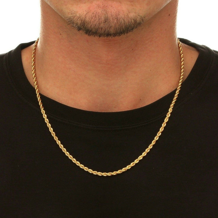 10k Solid Gold Rope Chain 2.5mm Image 1