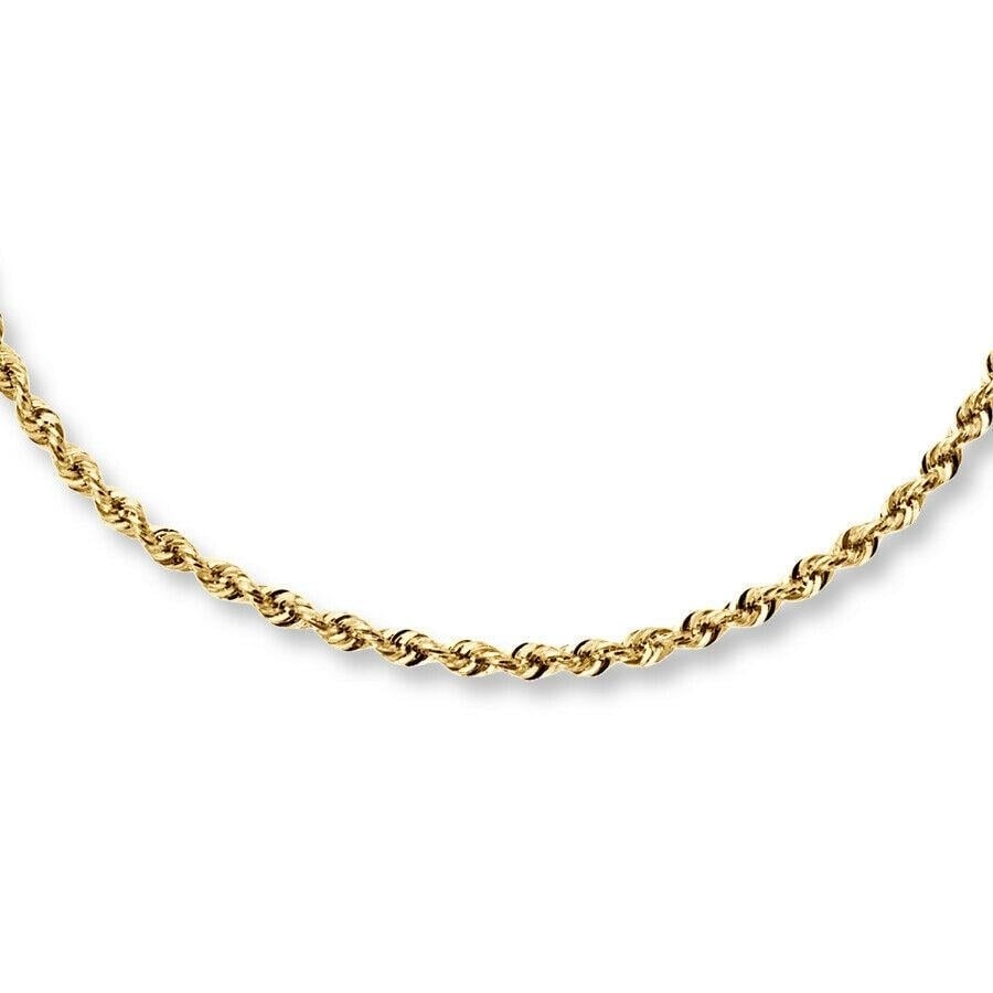 10k Solid Gold Rope Chain 2.5mm Image 2