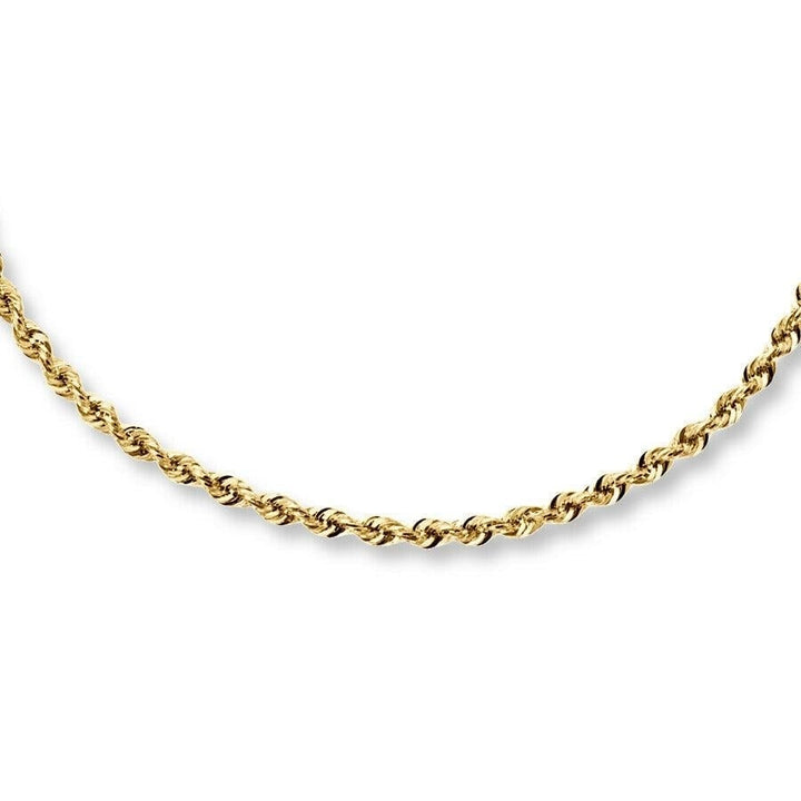 10k Solid Gold Rope Chain 2.5mm Image 1