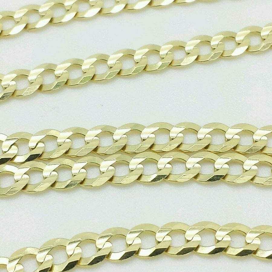 10K Solid Yellow Gold Cuban Chain 2.6mm Necklace Image 1