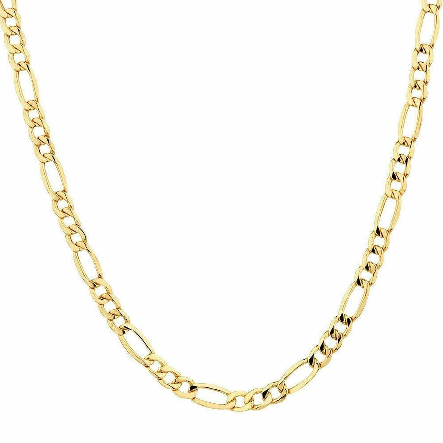 10K Yellow Gold 2MM Figaro Link Chain Necklace Image 1