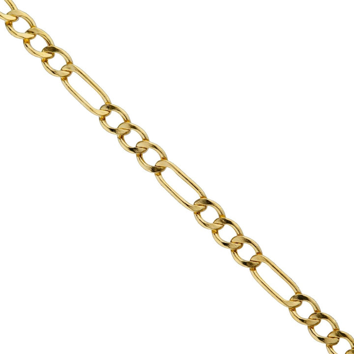 10K Yellow Gold 2MM Figaro Link Chain Necklace Image 3