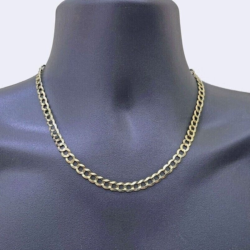 10K Yellow Gold Miami Cuban Curb Link Chain 6mm Necklace Image 1