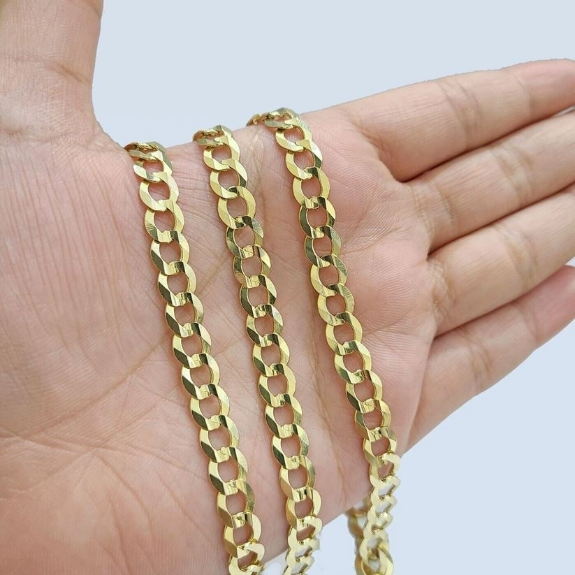 10K Yellow Gold Miami Cuban Curb Link Chain 6mm Necklace Image 3