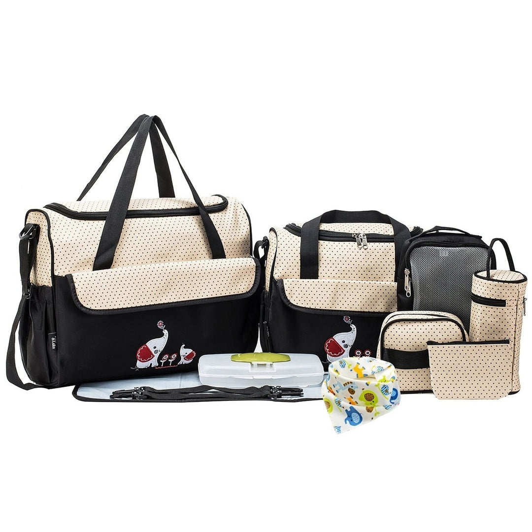 11-Piece Set: Multifunctional Diaper Handbags with Food Bag Image 1