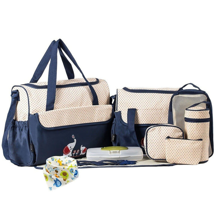 11-Piece Set: Multifunctional Diaper Handbags with Food Bag Image 3