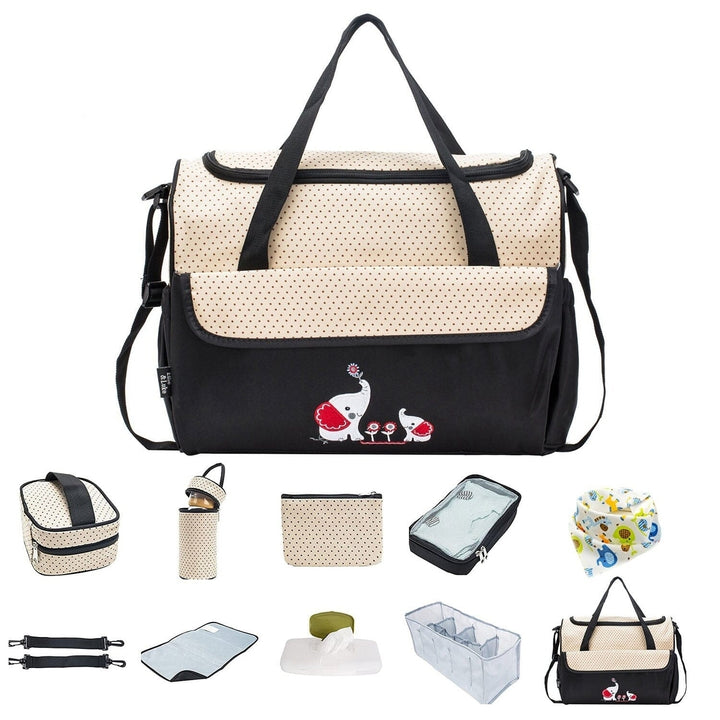 11-Piece Set: Multifunctional Diaper Handbags with Food Bag Image 4