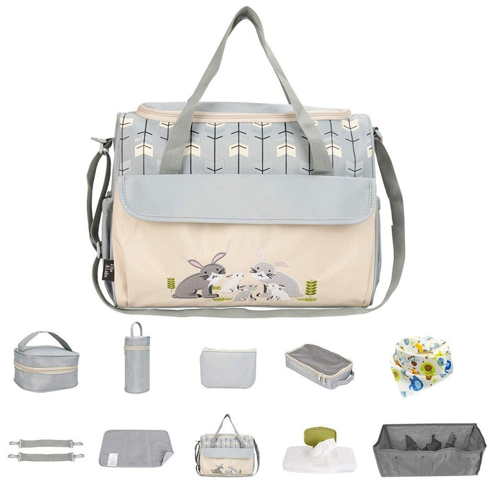 11-Piece Set: Multifunctional Diaper Handbags with Food Bag Image 7