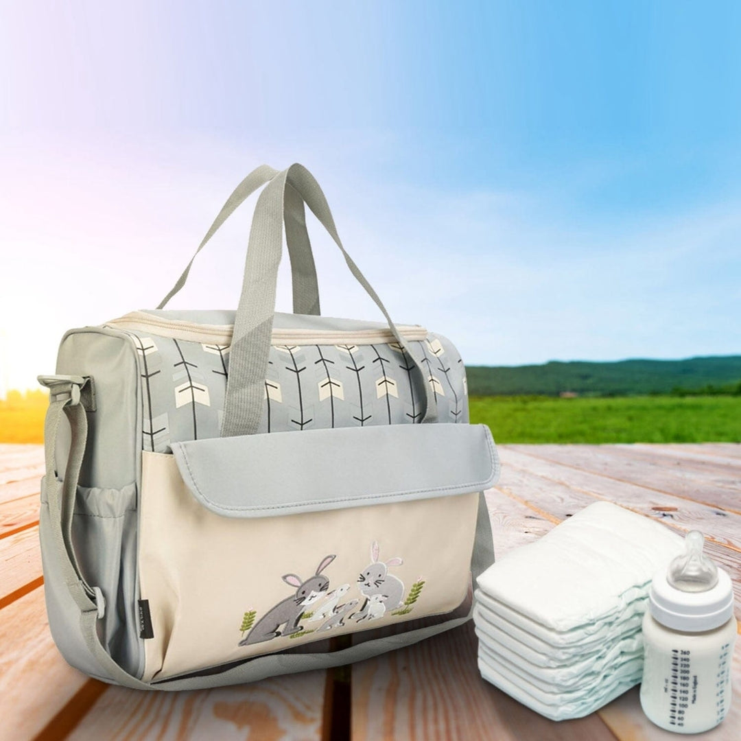 11-Piece Set: Multifunctional Diaper Handbags with Food Bag Image 11