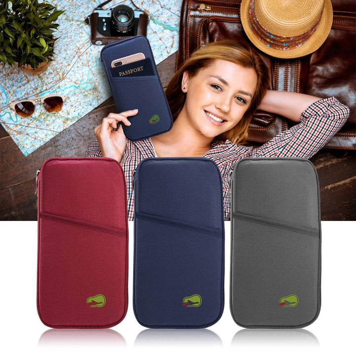 12 Pocket Travel Passport Wallet Image 1