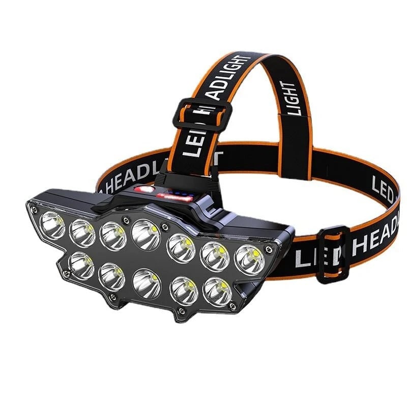 12 x P90 LED Headlamp USB Rechargeable Long Shoot 4 Modes Image 1