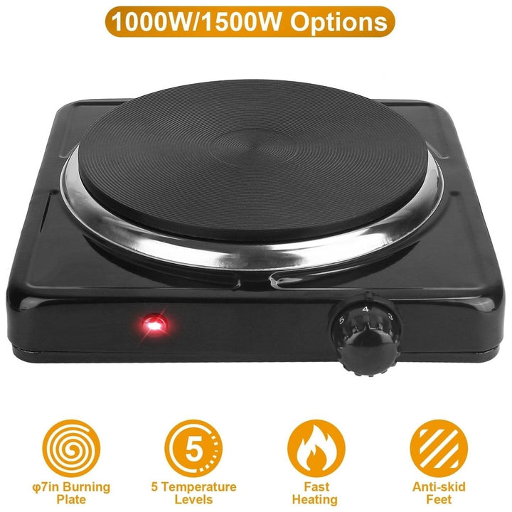 1500W Portable Heating Hot Plate Stove Countertop with Non Slip Rubber Image 8