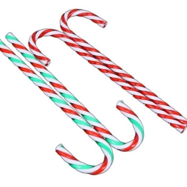 10-Piece: Plastic Candy Cane Ornaments Image 6