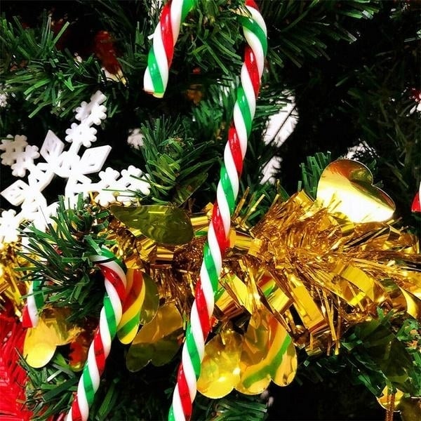 10-Piece: Plastic Candy Cane Ornaments Image 10