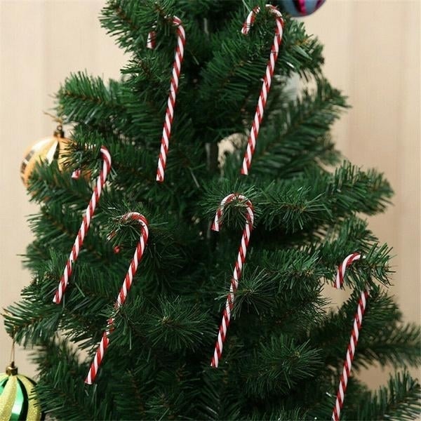 10-Piece: Plastic Candy Cane Ornaments Image 12