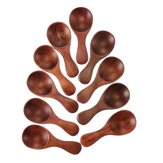 10-Pieces: Mini Wooden Spoons Image 2