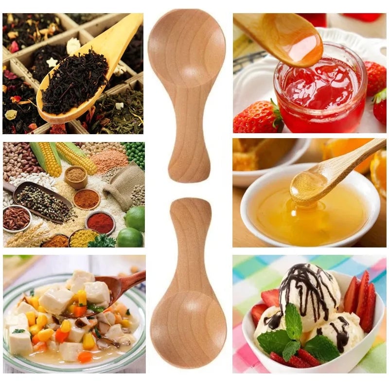 10-Pieces: Mini Wooden Spoons Image 9