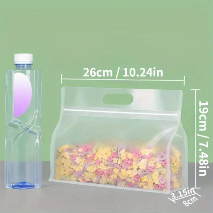 10-Pieces: Reusable Silicone Leakproof Food Storage Bags Image 3