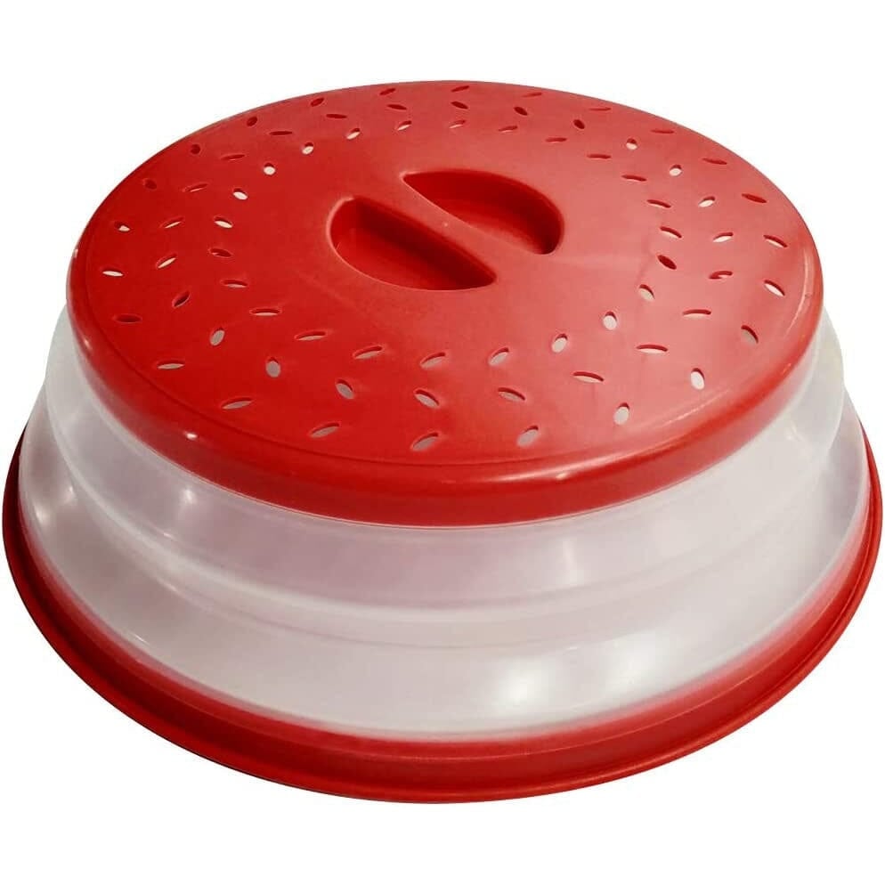 10.5 inch Collapsible Food Plate Lid Cover Image 1