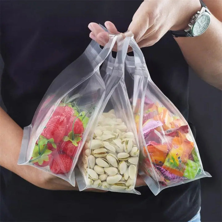 10-Pieces: Reusable Silicone Leakproof Food Storage Bags Image 9