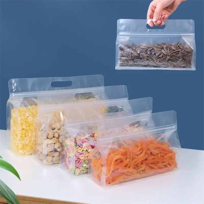 10-Pieces: Reusable Silicone Leakproof Food Storage Bags Image 10