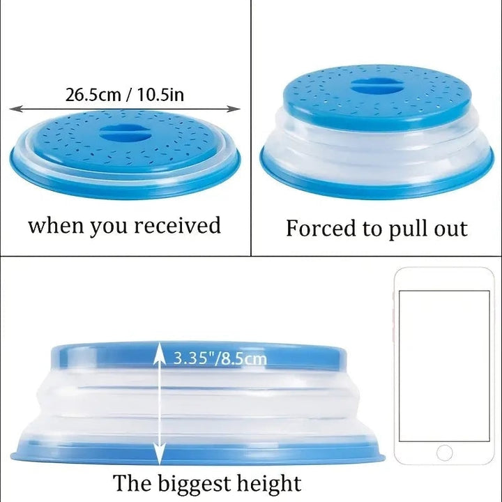 10.5 inch Collapsible Food Plate Lid Cover Image 10