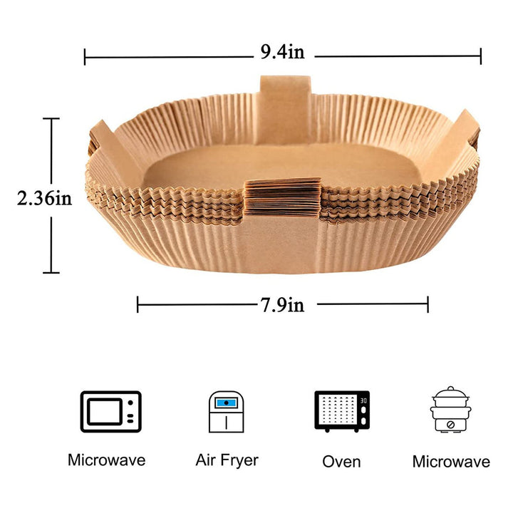 100-Pack: Air Fryer Disposable Paper Liners Image 3