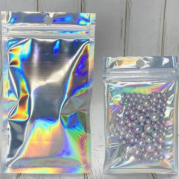 100-Pack: Resealable Holographic Foil Bags Image 2