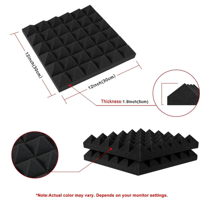 12-Pack: Sound Absorbing Foam for Recording Studio Image 4