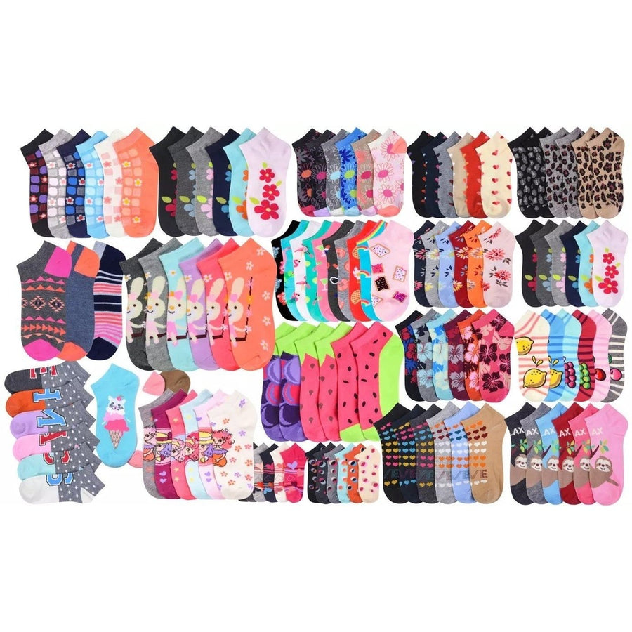 12-Pairs: Mystery Kids Low Cut Ankle Socks Image 1